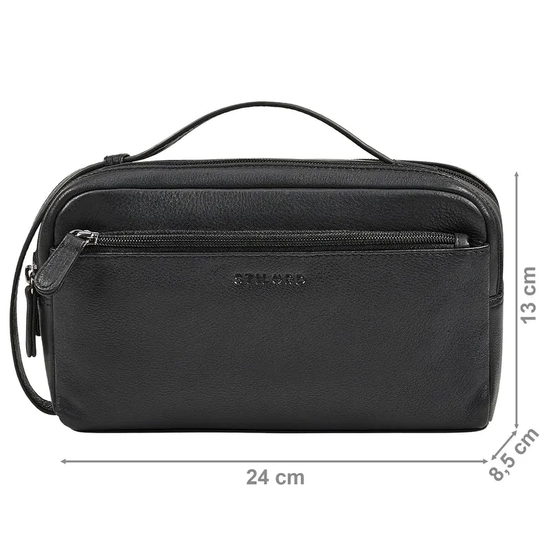 "Bran" Handgelenktasche Herren Leder Groß Clutch Echtleder Vintage