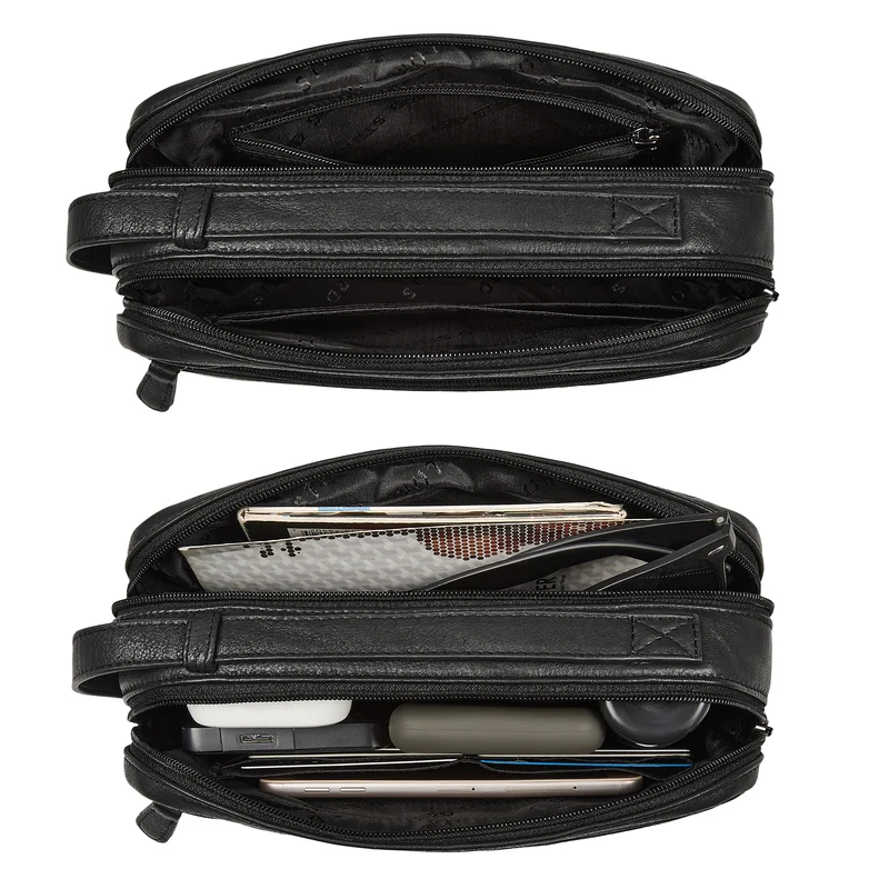 "Bran" Handgelenktasche Herren Leder Groß Clutch Echtleder Vintage