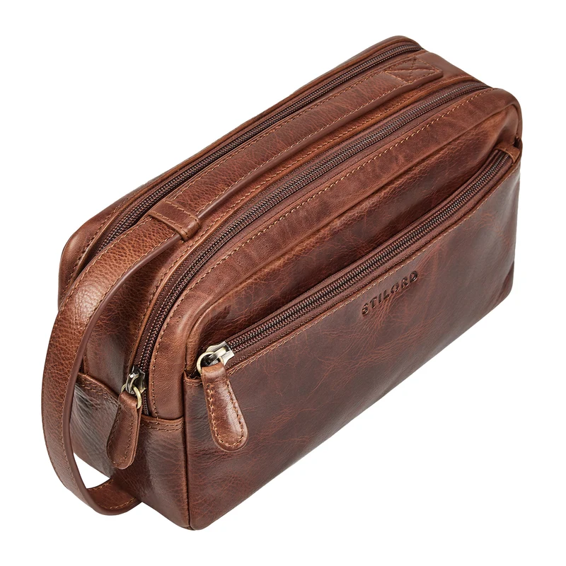 "Bran" Handgelenktasche Herren Leder Groß Clutch Echtleder Vintage