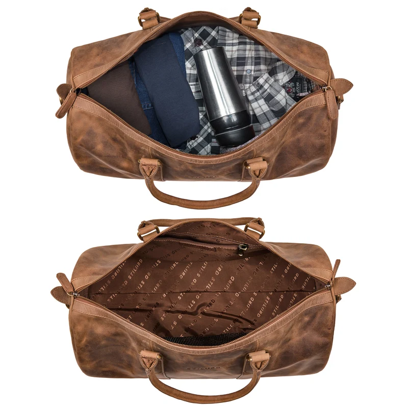 "Santiago" Vintage Reisetasche Leder 28L für Damen & Herren