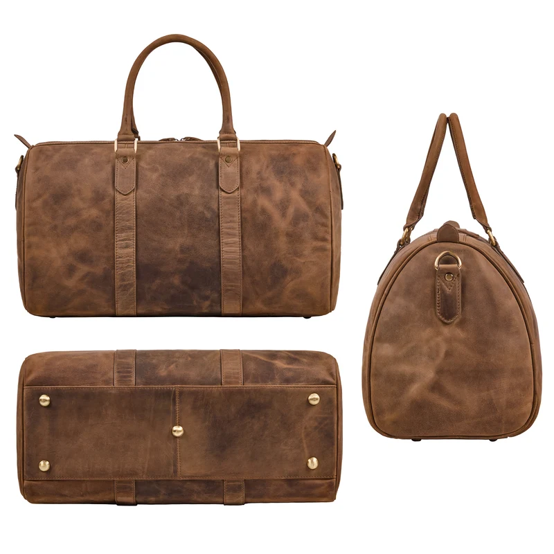 "Santiago" Vintage Reisetasche Leder 28L für Damen & Herren