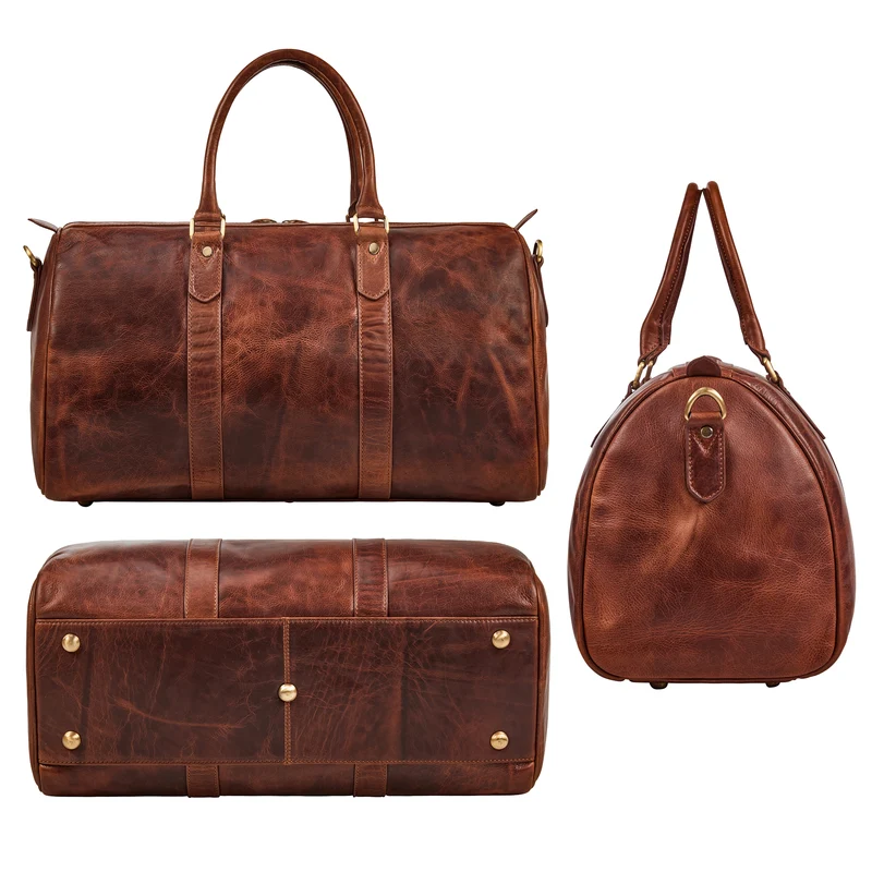 "Santiago" Vintage Reisetasche Leder 28L für Damen & Herren