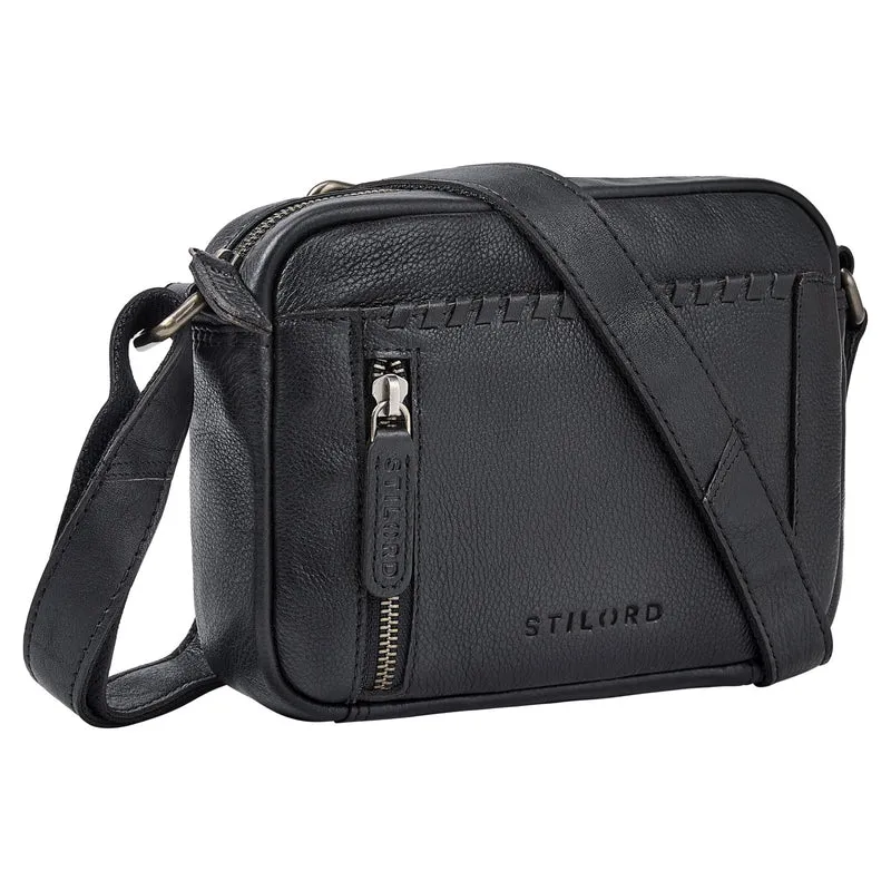 "Marisa" Boho Umhängetasche Damen klein Leder Crossbody Bag