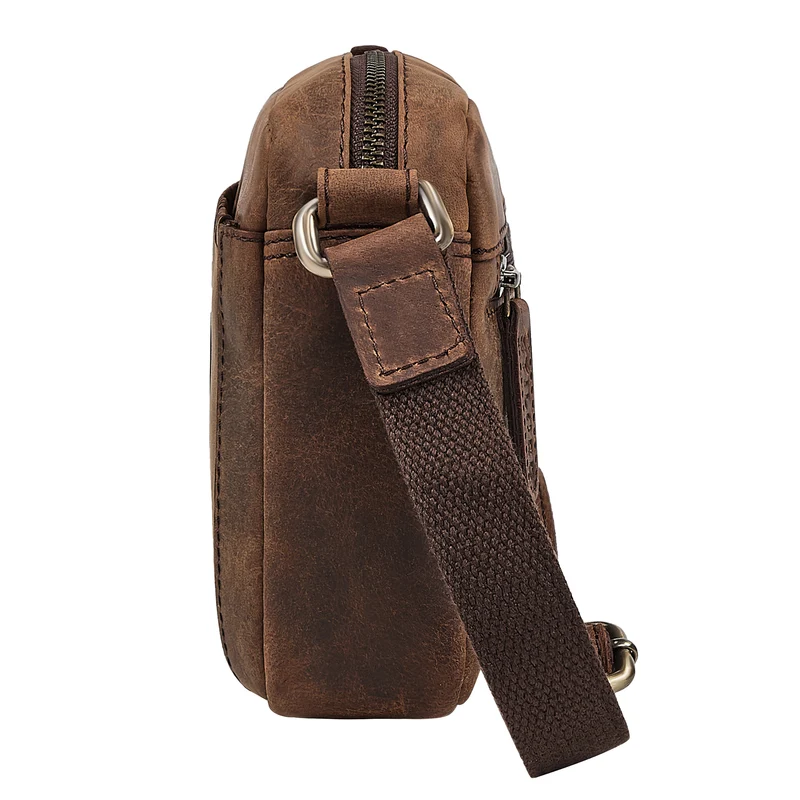 "Marisa" Boho Umhängetasche Damen klein Leder Crossbody Bag