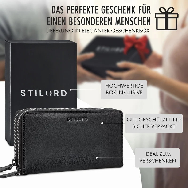"Thor" XXL Herren Portemonnaie Leder 25 Kartenfächer mit Handschlaufe