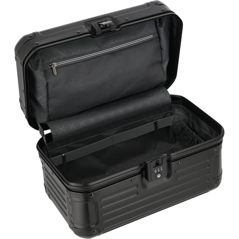 Travelite Next Beauty Case aus Aluminium 38 cm -Schwarz