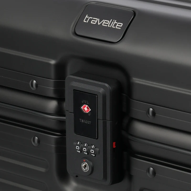 Travelite Next Beauty Case aus Aluminium 38 cm -Schwarz