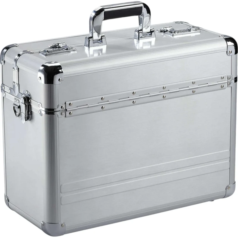 Dermata Pilotenkoffer aus Aluminium 46 cm -Silber