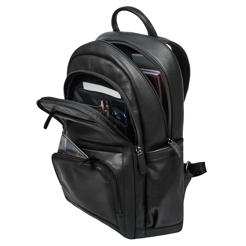 "Ramiro" Business Rucksack Herren Leder Laptoprucksack 15.6 - 16 Zoll