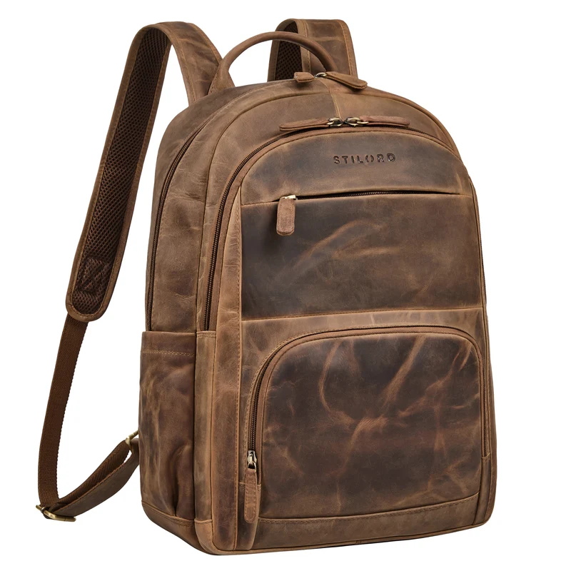 "Ramiro" Business Rucksack Herren Leder Laptoprucksack 15.6 - 16 Zoll