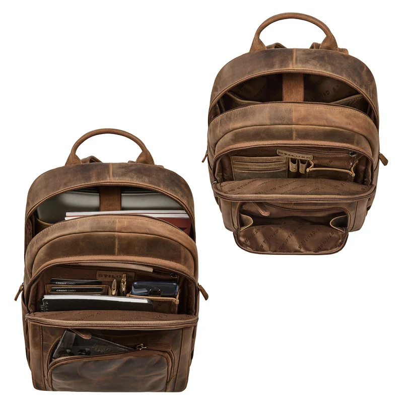 "Ramiro" Business Rucksack Herren Leder Laptoprucksack 15.6 - 16 Zoll