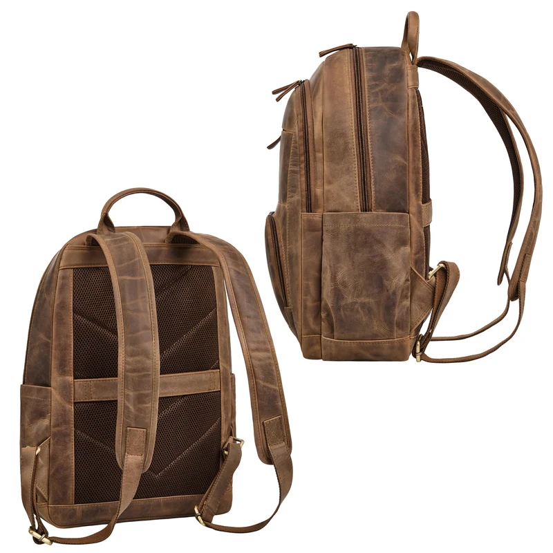 "Ramiro" Business Rucksack Herren Leder Laptoprucksack 15.6 - 16 Zoll