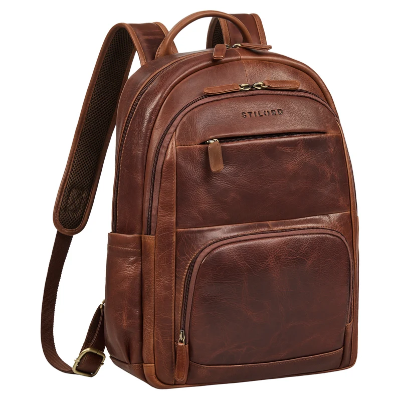 "Ramiro" Business Rucksack Herren Leder Laptoprucksack 15.6 - 16 Zoll