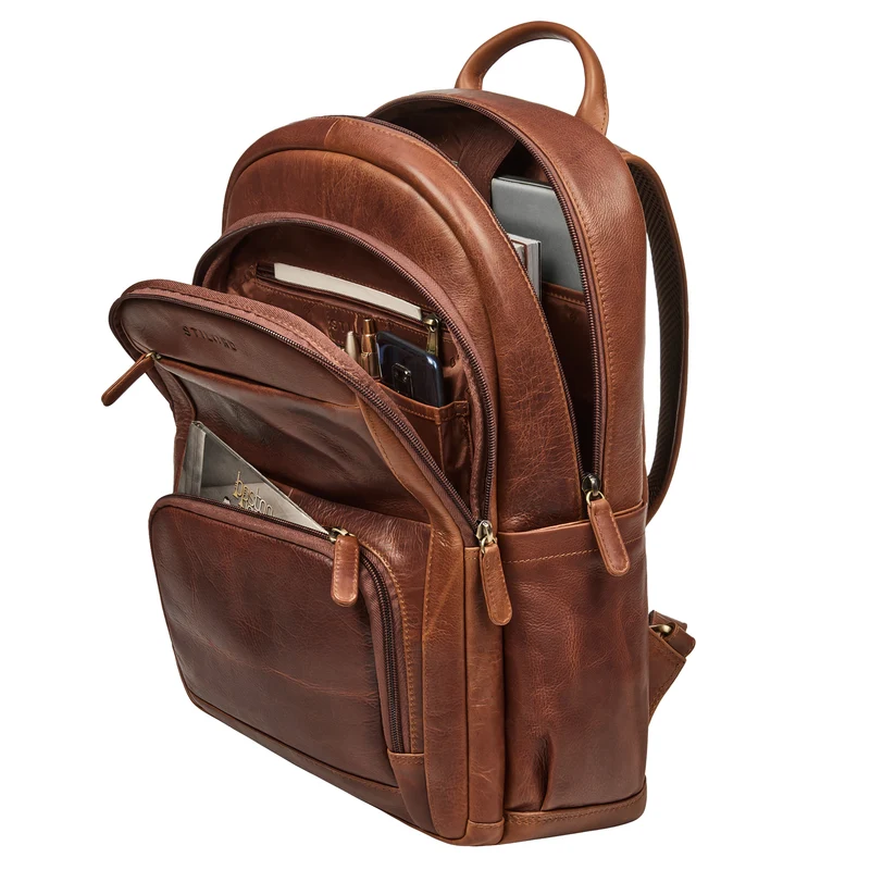 "Ramiro" Business Rucksack Herren Leder Laptoprucksack 15.6 - 16 Zoll