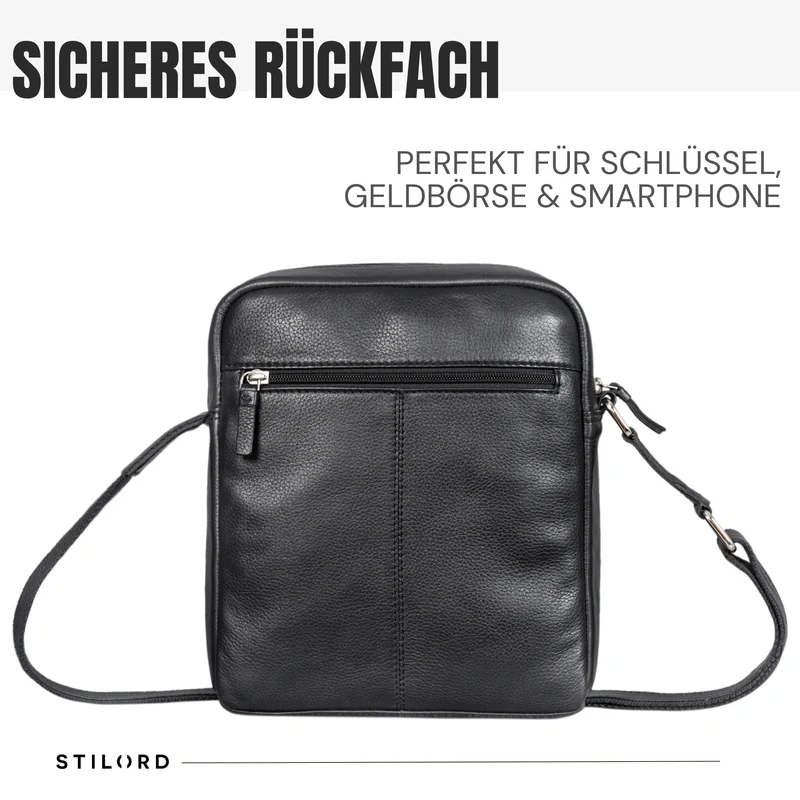 "Memphis" Kleine Ledertasche Umhängetasche Herren