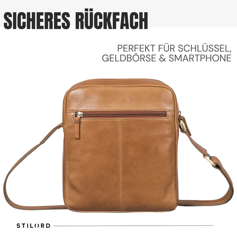 "Memphis" Kleine Ledertasche Umhängetasche Herren