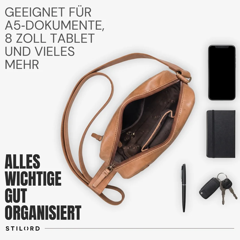 "Memphis" Kleine Ledertasche Umhängetasche Herren