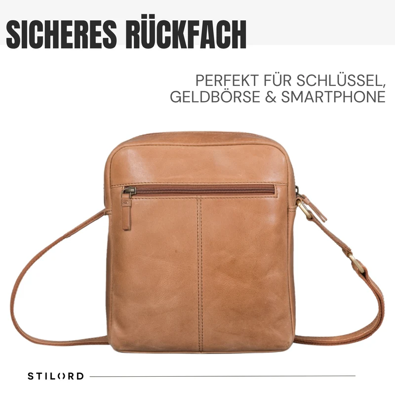 "Memphis" Kleine Ledertasche Umhängetasche Herren