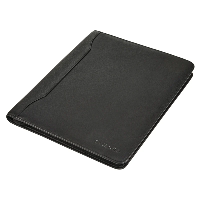 "Wesley" Elegante Dokumentenmappe A4 Leder mit Reißverschluss