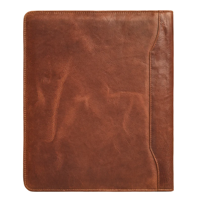 "Wesley" Elegante Dokumentenmappe A4 Leder mit Reißverschluss