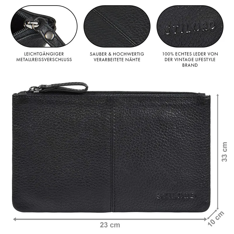 "Adil" Banktasche Leder Herren & Damen Geldtasche Echtleder klein