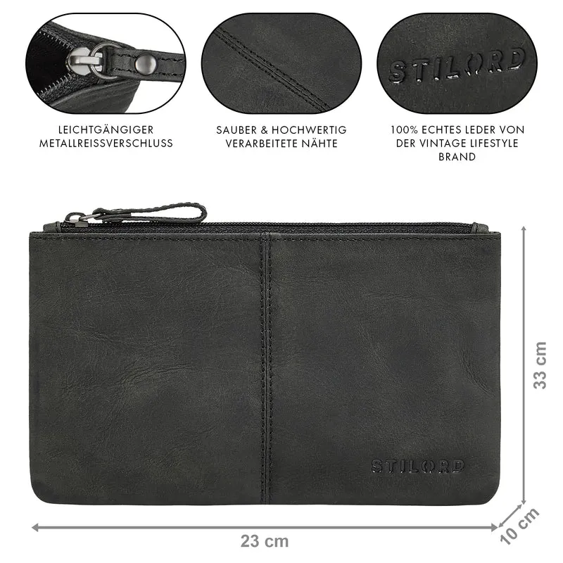 "Adil" Banktasche Leder Herren & Damen Geldtasche Echtleder klein