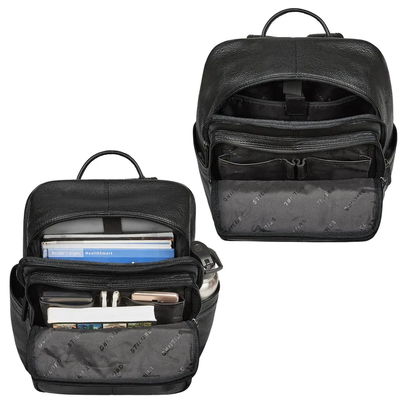 "Maurizio" Großer Leder Rucksack Herren Laptoprucksack 15,6 Zoll