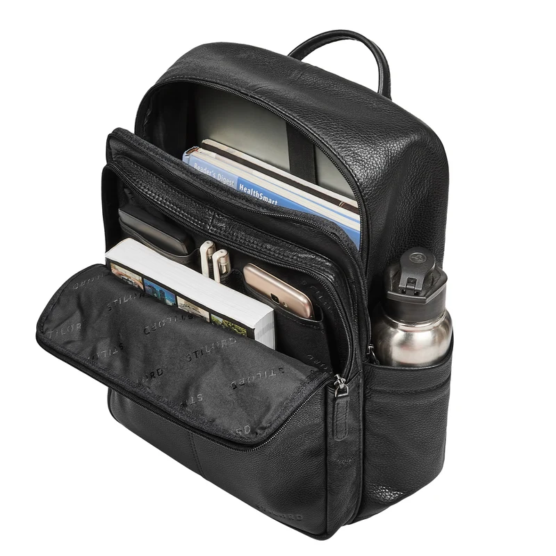 "Maurizio" Großer Leder Rucksack Herren Laptoprucksack 15,6 Zoll