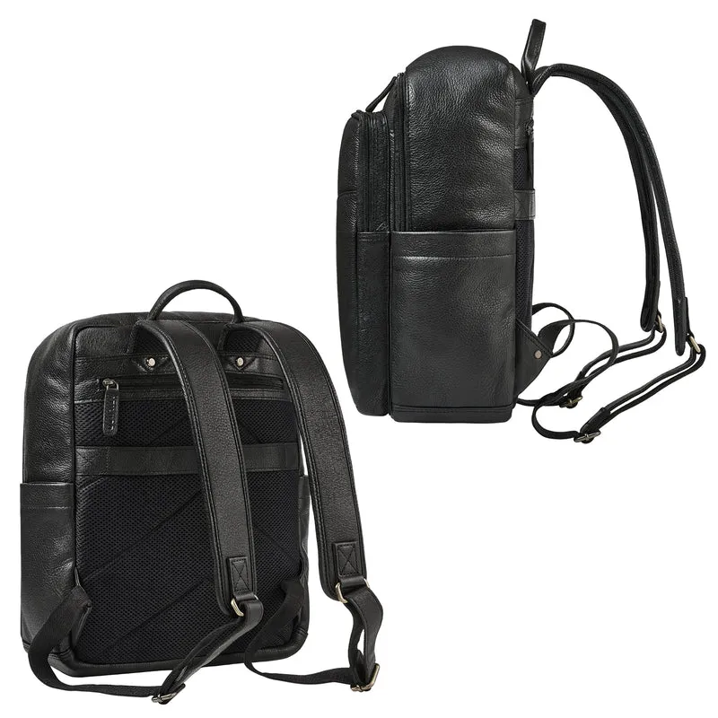 "Maurizio" Großer Leder Rucksack Herren Laptoprucksack 15,6 Zoll