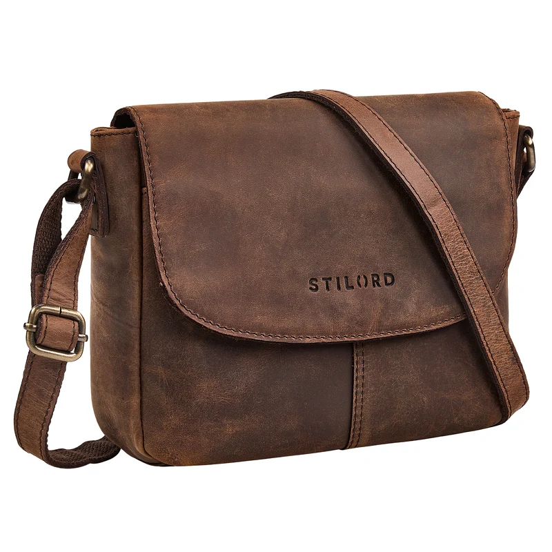 "Elowen" Stylishe Kleine Echtleder Umhängetasche für Damen