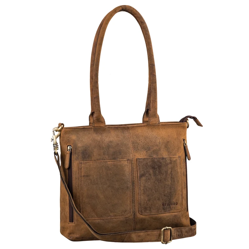 "Merry" 3in1 Vintage Shopper Leder Handtasche Damen Große Henkeltasche