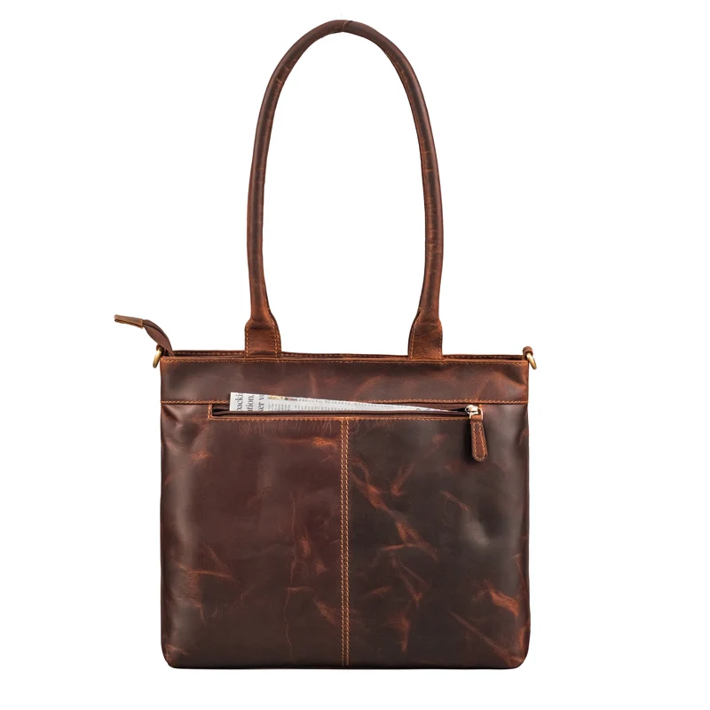 "Merry" 3in1 Vintage Shopper Leder Handtasche Damen Große Henkeltasche