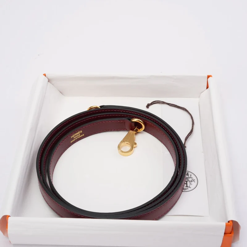 Hermes Kelly Burgunder Schultergurt
