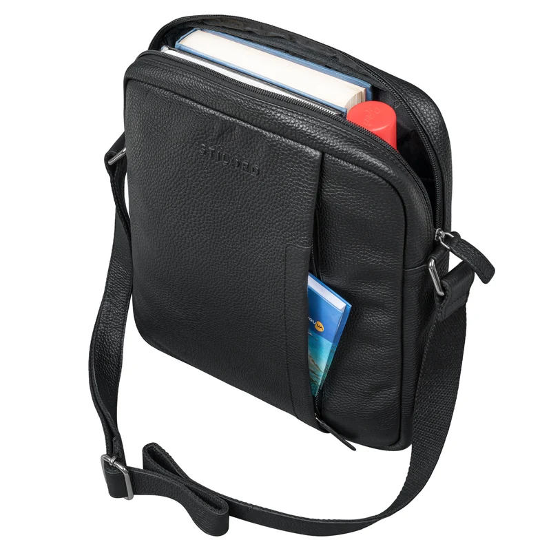 "Sergio" Ledertasche Herren Umhängetasche mittelgroß Tablet 11 Zoll