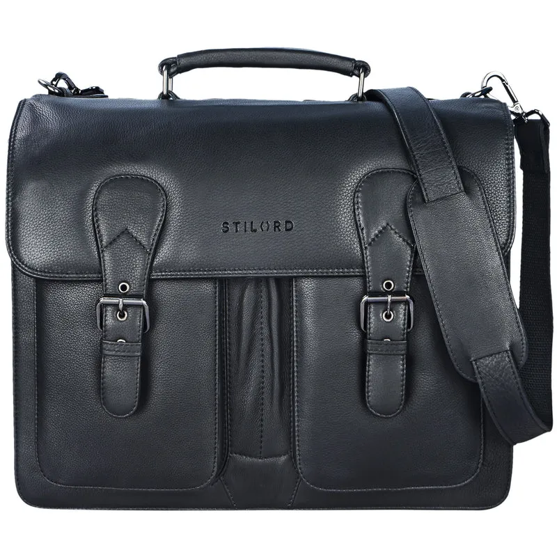"Denver" Vintage Aktentasche Herren Leder XL für 15.6 Zoll Laptop