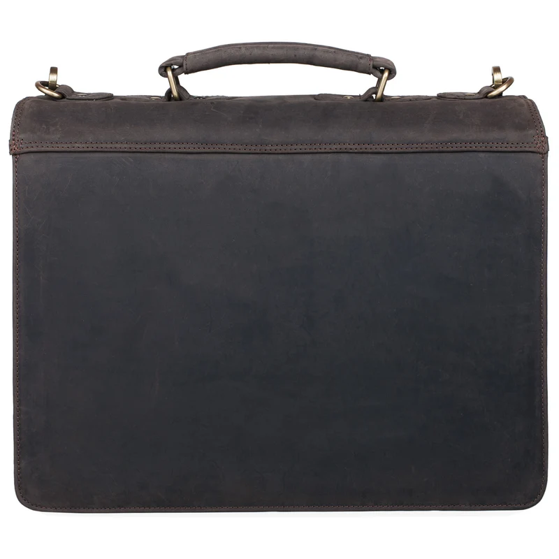 "Denver" Vintage Aktentasche Herren Leder XL für 15.6 Zoll Laptop