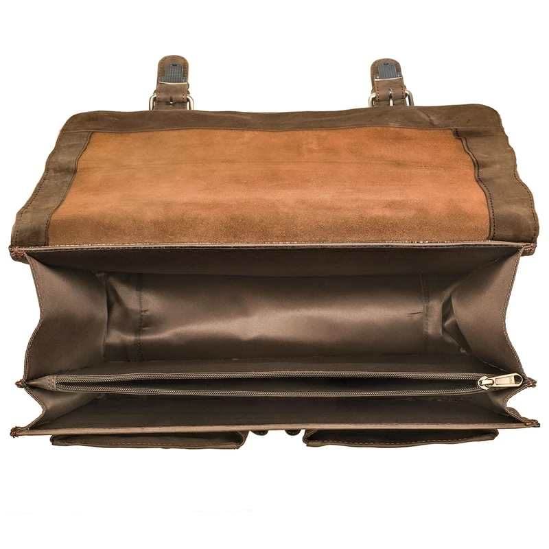 "Denver" Vintage Aktentasche Herren Leder XL für 15.6 Zoll Laptop