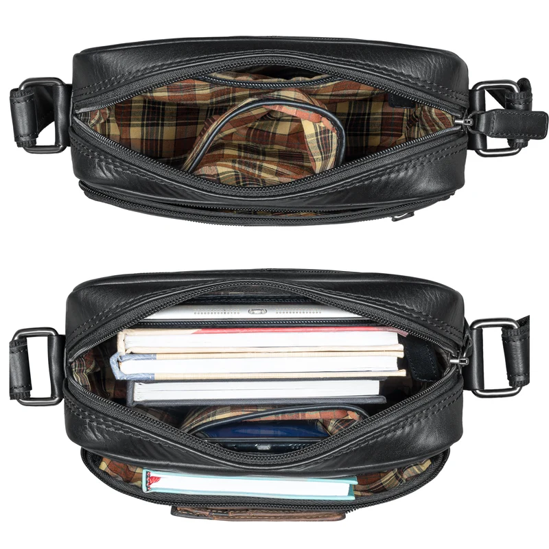 "Kony" Vintage Umhängetasche Herren Leder Robuste Kleine Messenger Bag