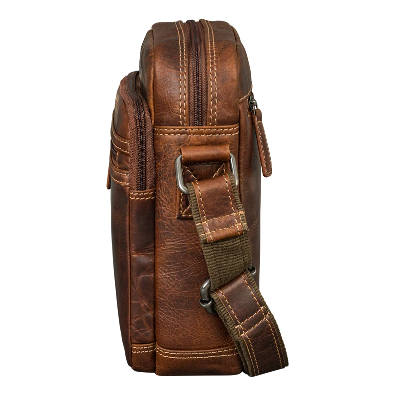 "Kony" Vintage Umhängetasche Herren Leder Robuste Kleine Messenger Bag