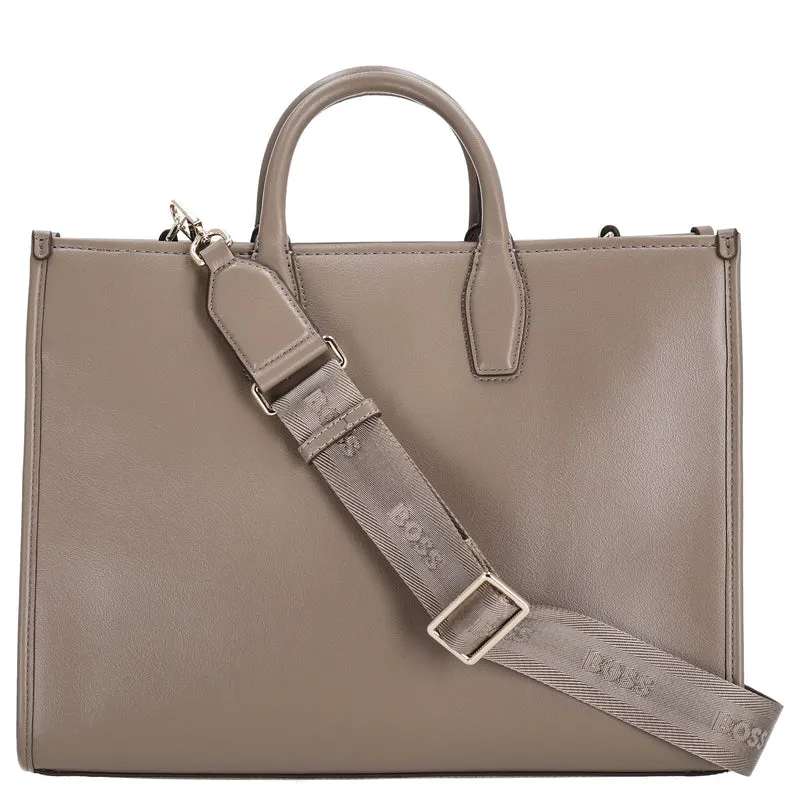 BOSS Women Sandy MED Tote - Shopper 36 cm (brown overflow)