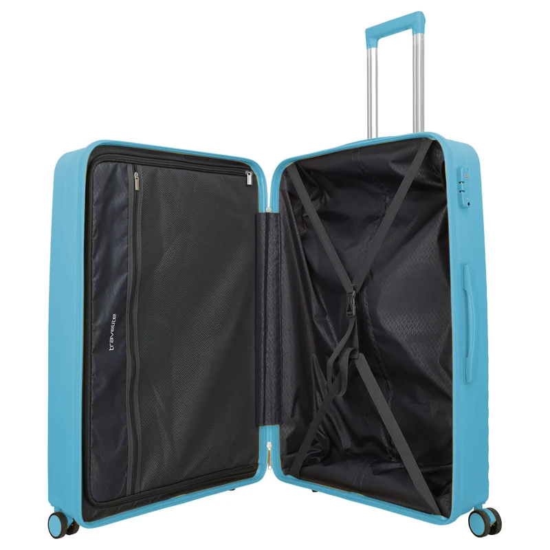 Travelite Pacific - 4-Rollen-Trolley Set 3tlg. (Light Blue)
