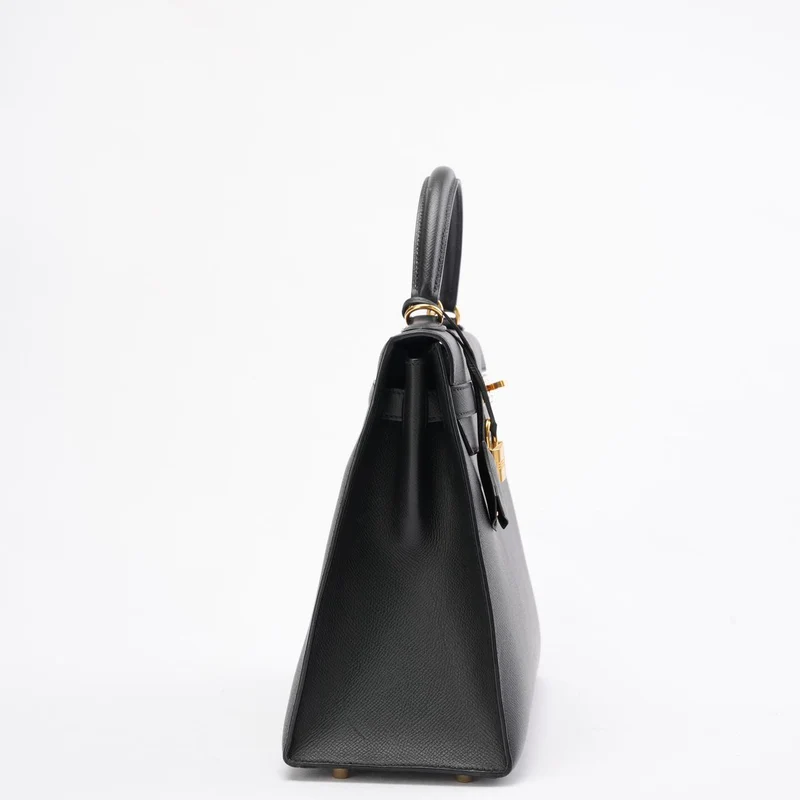 Hermes Black Kelly Sellier 32 Epsom Leder 2010