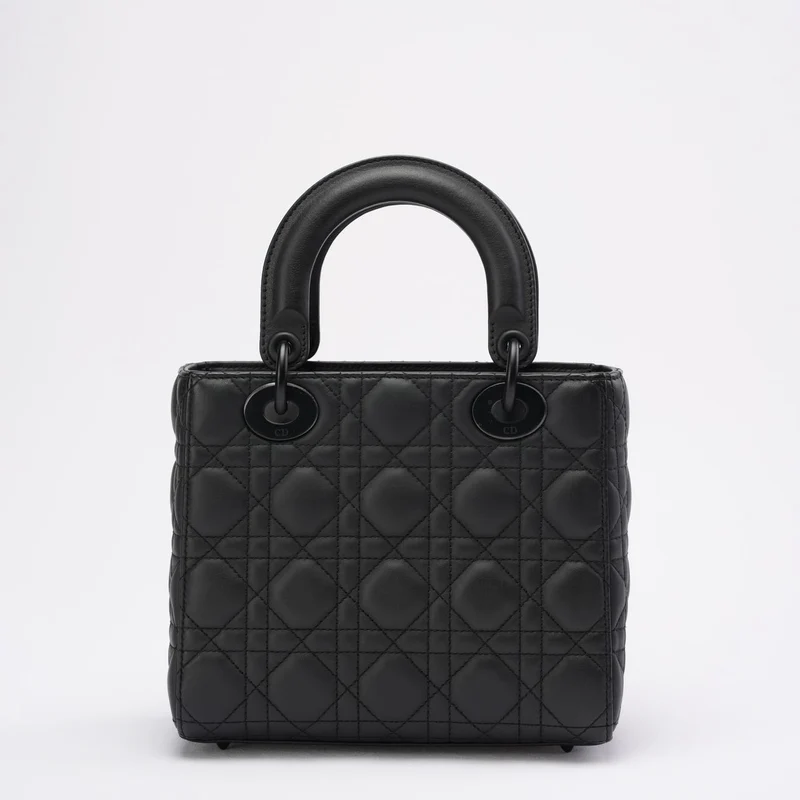 Christian Dior Mattschwarze kleine Lady Dior Tasche 2020