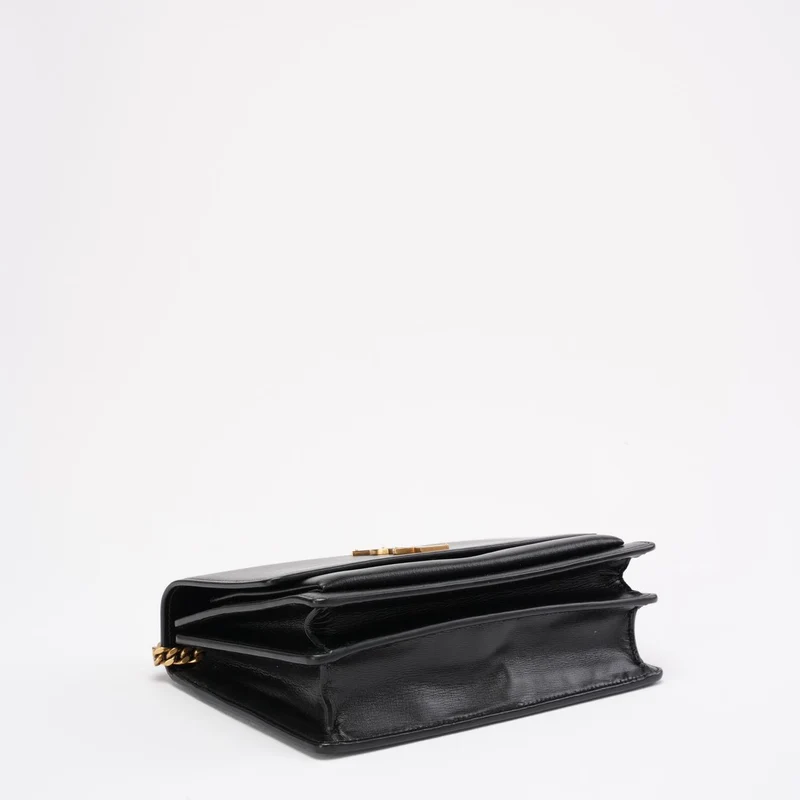 Saint Laurent Schwarzes Kalbsleder Medium Monogram Sunset 2021