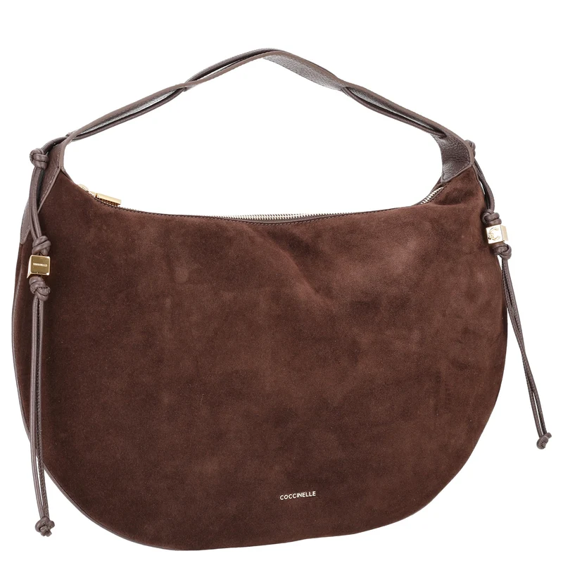 Coccinelle Thess Suede Bim - Schultertasche 45 cm (brunette/brunet)