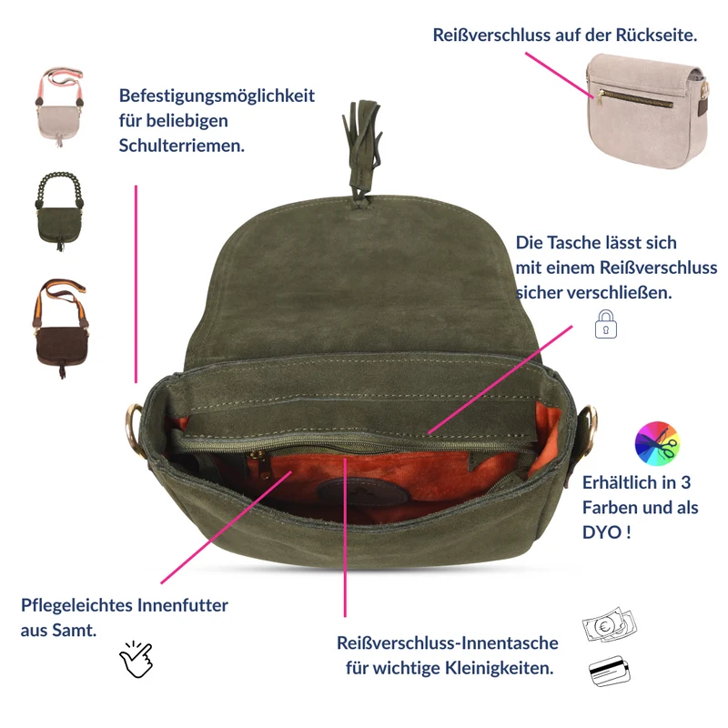 Handtasche SADDLEBAG -DYO-