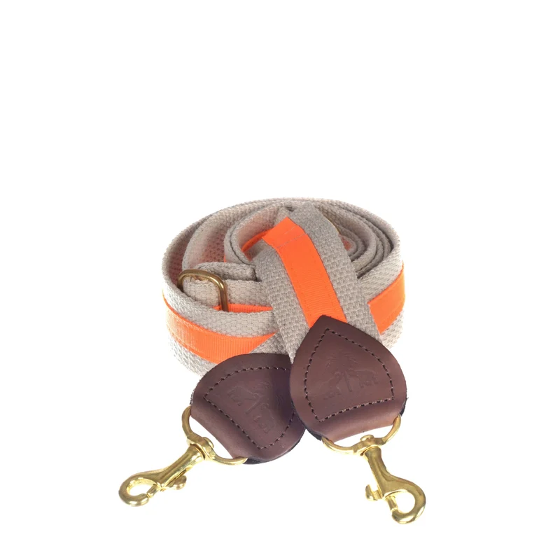 Schulterriemen Beige & Neon Orange