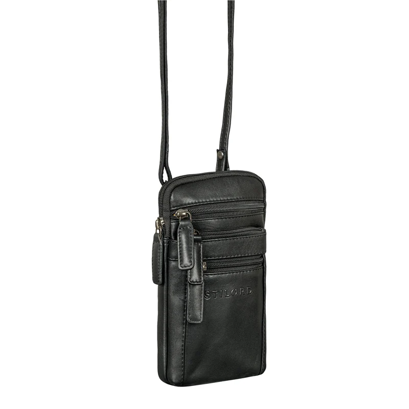 "Mikael" 3-in-1 Brusttasche Herren Leder Handytasche Gürteltasche