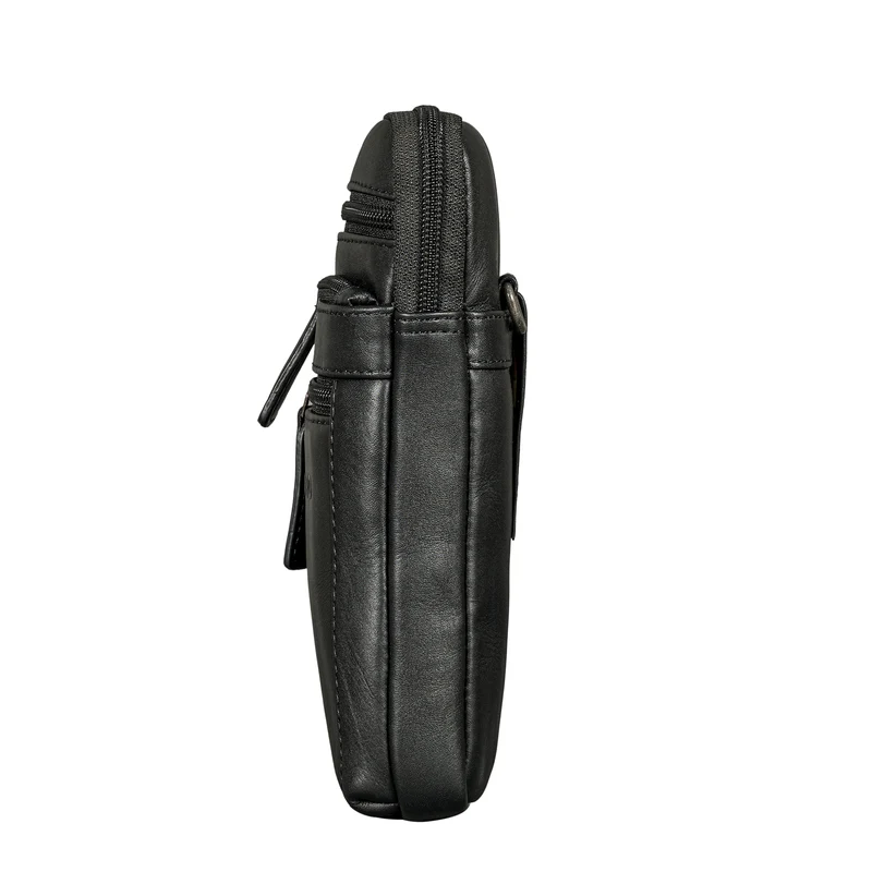 "Mikael" 3-in-1 Brusttasche Herren Leder Handytasche Gürteltasche
