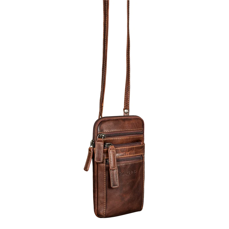 "Mikael" 3-in-1 Brusttasche Herren Leder Handytasche Gürteltasche
